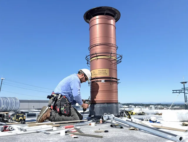 Installed chimney liner by Country Club Chimney Sweep in Country Club, FL