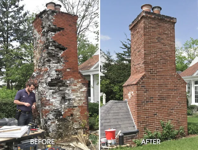 Country Club Chimney Sweep performing a full chimney restoration in Country Club, FL