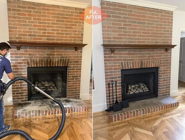 Country Club Chimney Sweep carefully sanitizing a fireplace in Country Club, FL