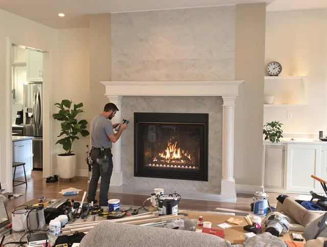 Newly installed fireplace by Country Club Chimney Sweep in Country Club, FL