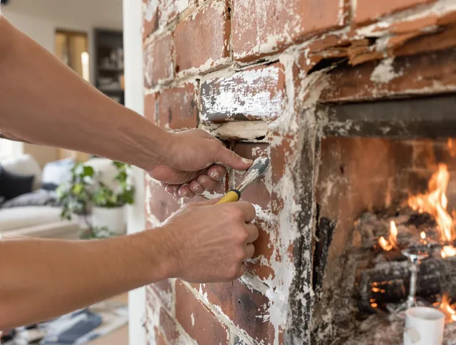 Routine fireplace repair by Country Club Chimney Sweep in Country Club, FL